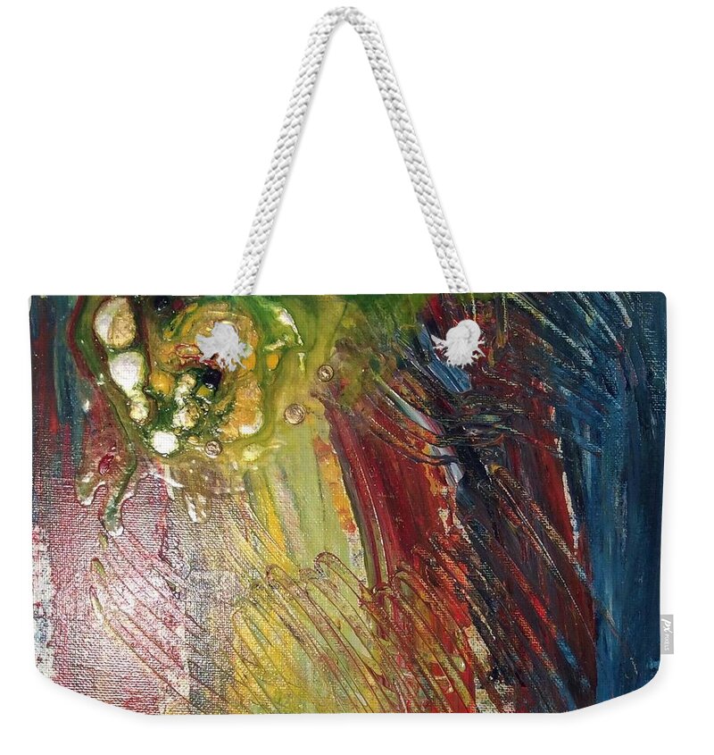 Abstract Weekender Tote Bag featuring the mixed media Experiment # 10 by Sharon Cromwell