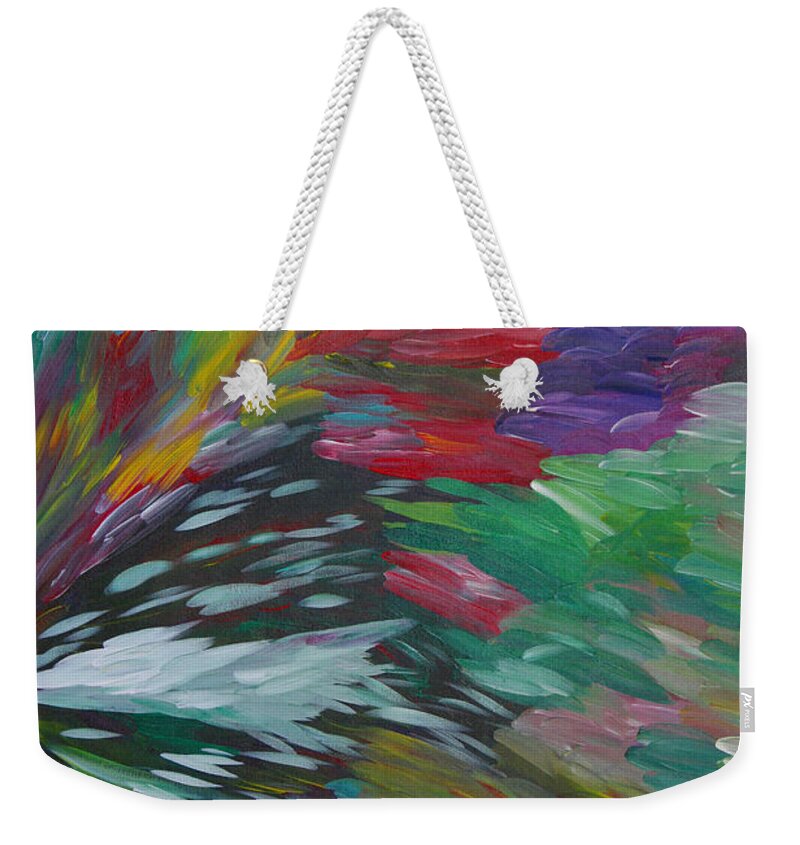 Fusionart Weekender Tote Bag featuring the painting Explosion by Ralph White