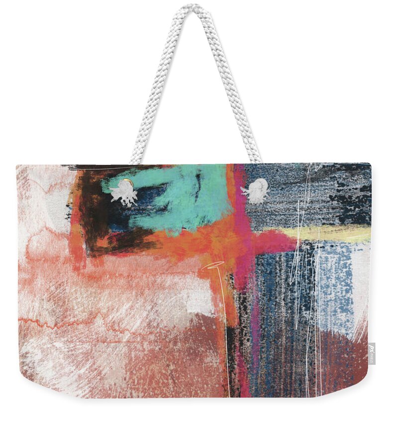 Cross Weekender Tote Bag featuring the mixed media Expressionist Cross 5- Art by Linda Woods by Linda Woods