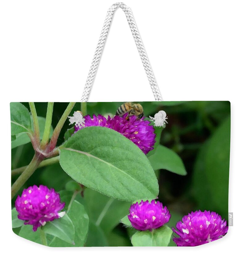 Bee Weekender Tote Bag featuring the painting Expressive Digital Floral C2822516 by Mas Art Studio