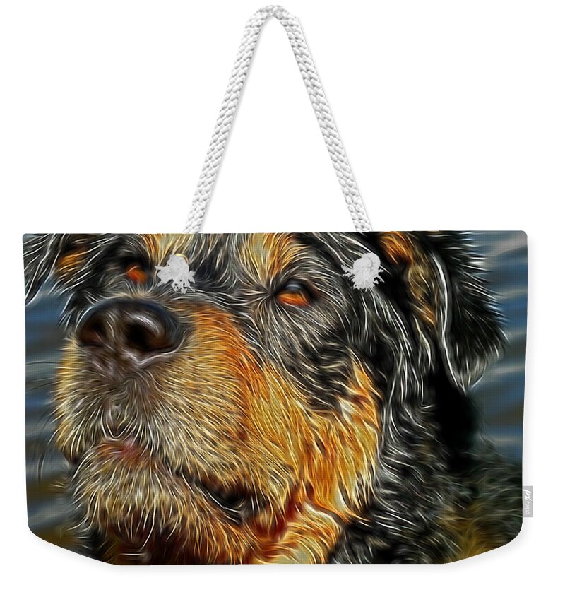Dog Weekender Tote Bag featuring the photograph Eye On The Prize by Vivian Martin
