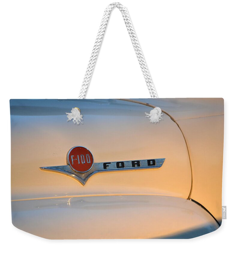  Weekender Tote Bag featuring the photograph F-100 at Sunrise by Dean Ferreira