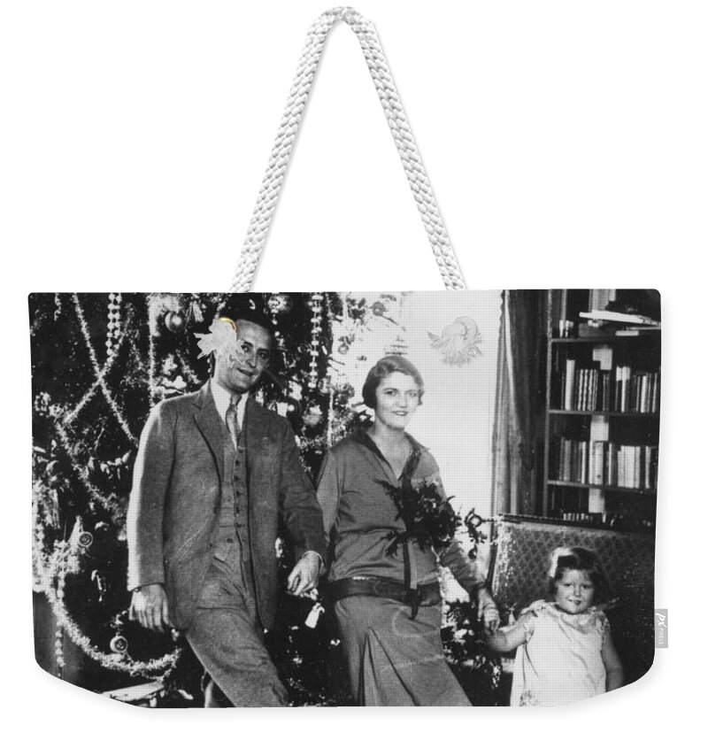 20th Century Weekender Tote Bag featuring the photograph F. Scott Fitzgerald Family by Granger