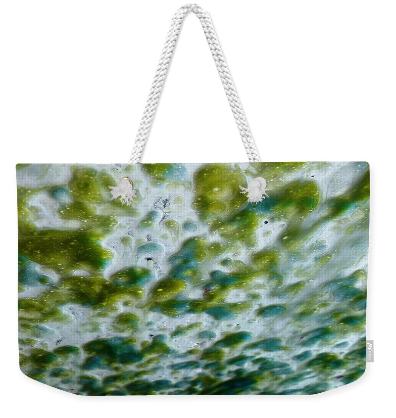 Abstract Weekender Tote Bag featuring the photograph Fabulous in Foam by Caryl J Bohn