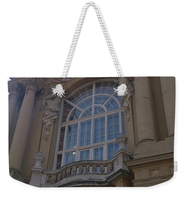 Facade Weekender Tote Bag featuring the photograph Facade Of Old Building by Moshe Harboun