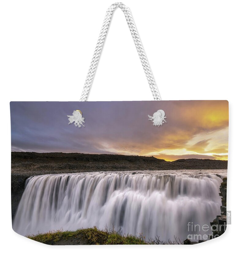 Dettifoss Weekender Tote Bag featuring the photograph Face Of Dettifoss by Michael Ver Sprill