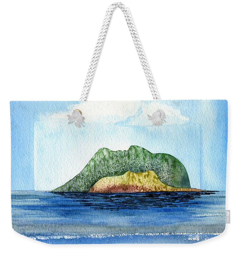 Surreal Weekender Tote Bag featuring the painting Facescape 2 by Paul Gaj