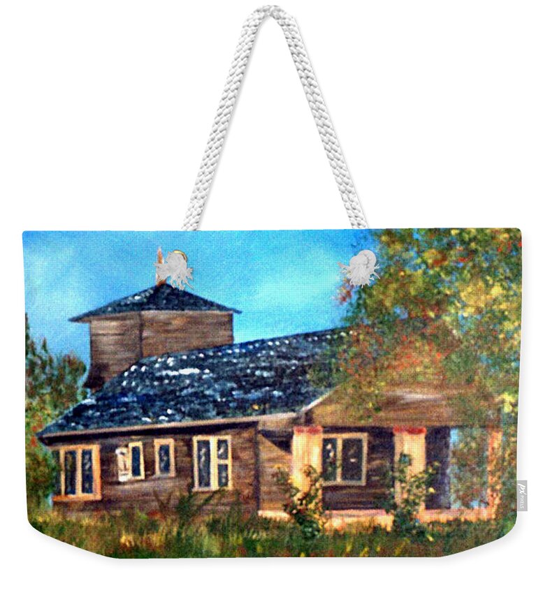 Old Houses & Buildings Prints Weekender Tote Bag featuring the painting Faded Glory by Gail Daley