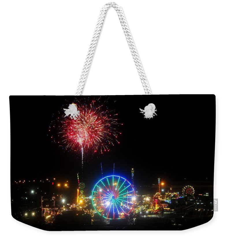 Fireworks Weekender Tote Bag featuring the photograph Fair Fireworks by David Lee Thompson