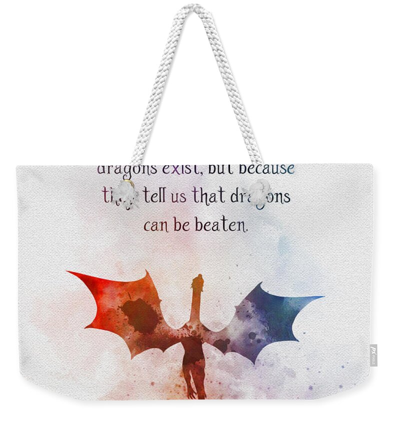 Fairy Tale Weekender Tote Bag featuring the mixed media Fairy tales are more than true by My Inspiration