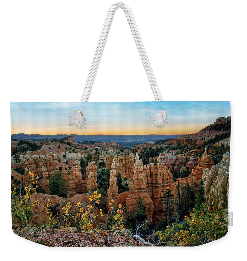 Fairyland Point Weekender Tote Bag featuring the photograph Fairyland Morning - Bryce - Utah by Nikolyn McDonald