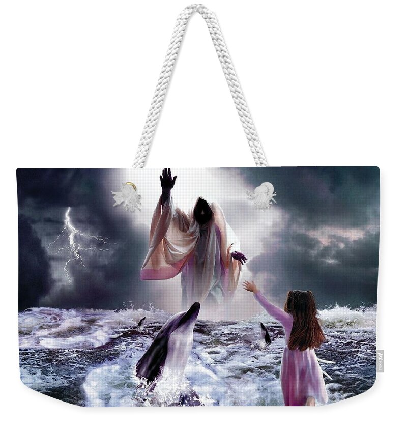  Children Weekender Tote Bag featuring the digital art Faith by Bill Stephens