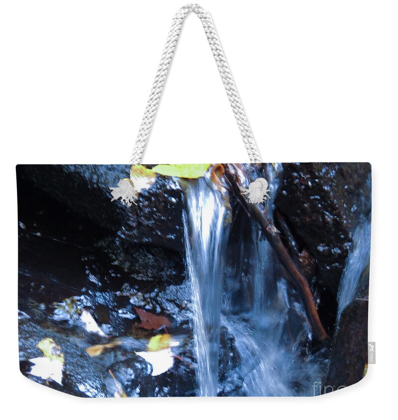 Water Weekender Tote Bag featuring the photograph Fall 1 by Mim White