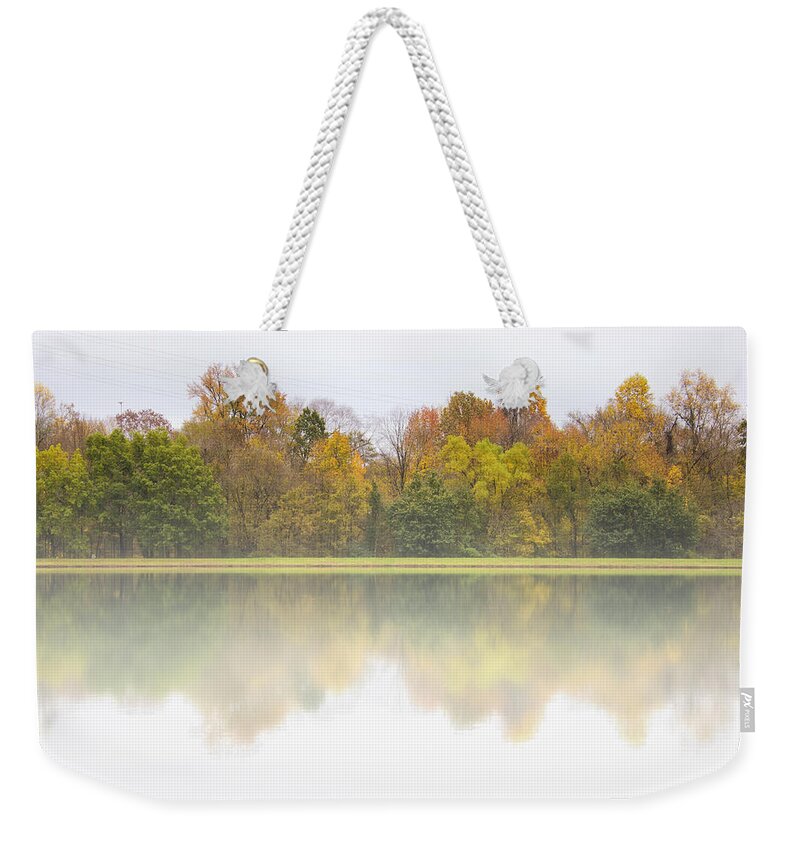 Canon T3i Weekender Tote Bag featuring the photograph Fall and Fog by Ben Shields
