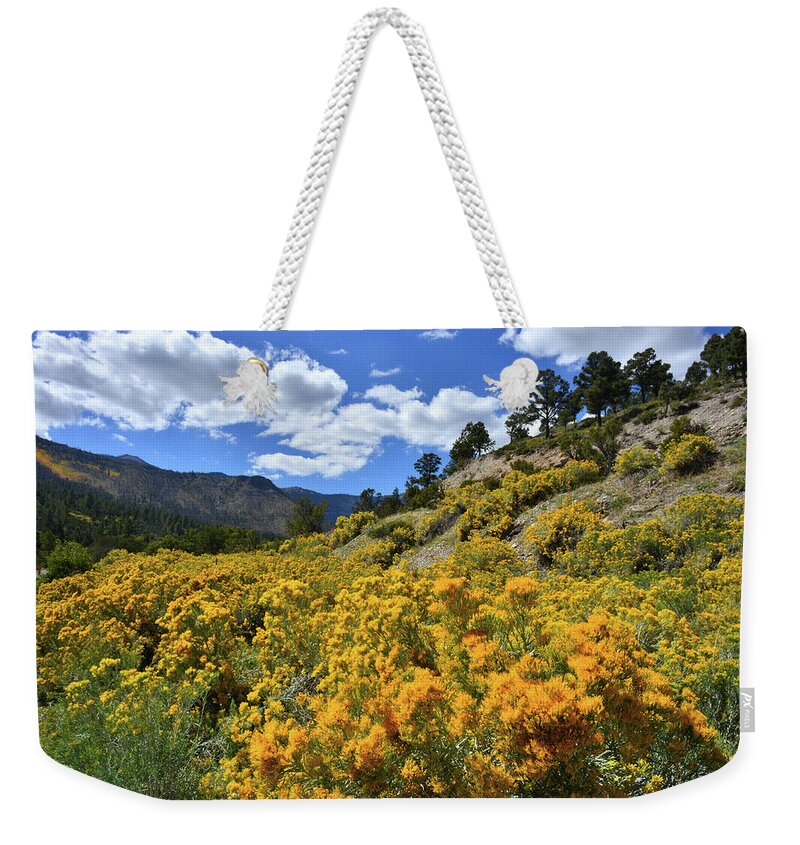 Humboldt-toiyabe National Forest Weekender Tote Bag featuring the photograph Fall Colors Come to Mt. Charleston by Ray Mathis