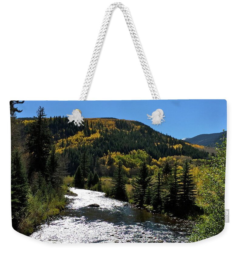 Stream Weekender Tote Bag featuring the photograph Fall #1 by Dennis Richardson
