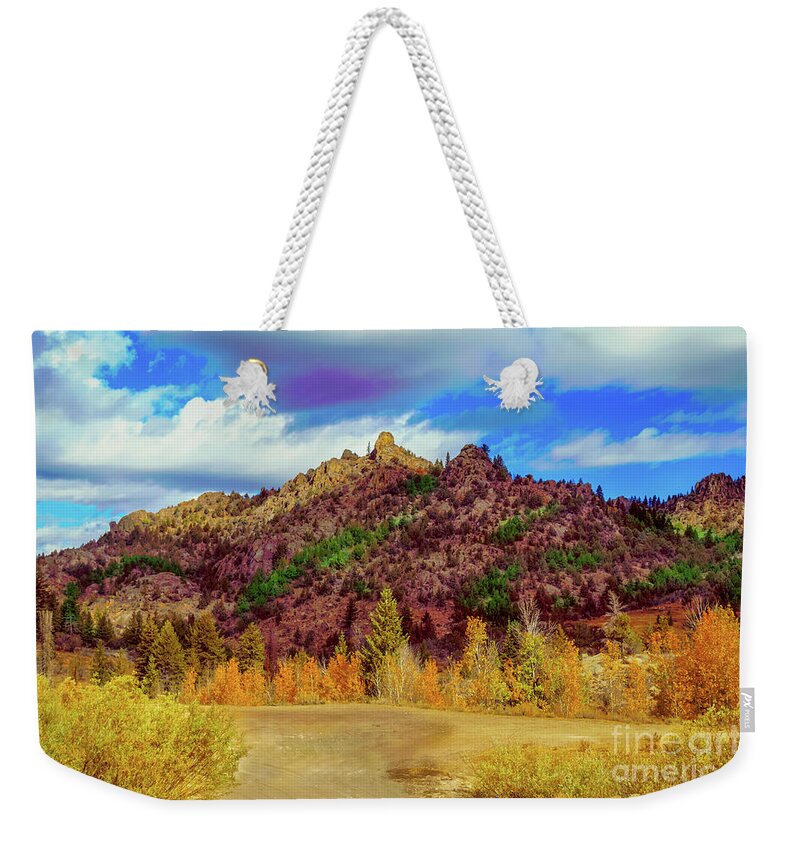 Desert Weekender Tote Bag featuring the photograph Fall In The Oregon Owyhee Canyonlands by Robert Bales