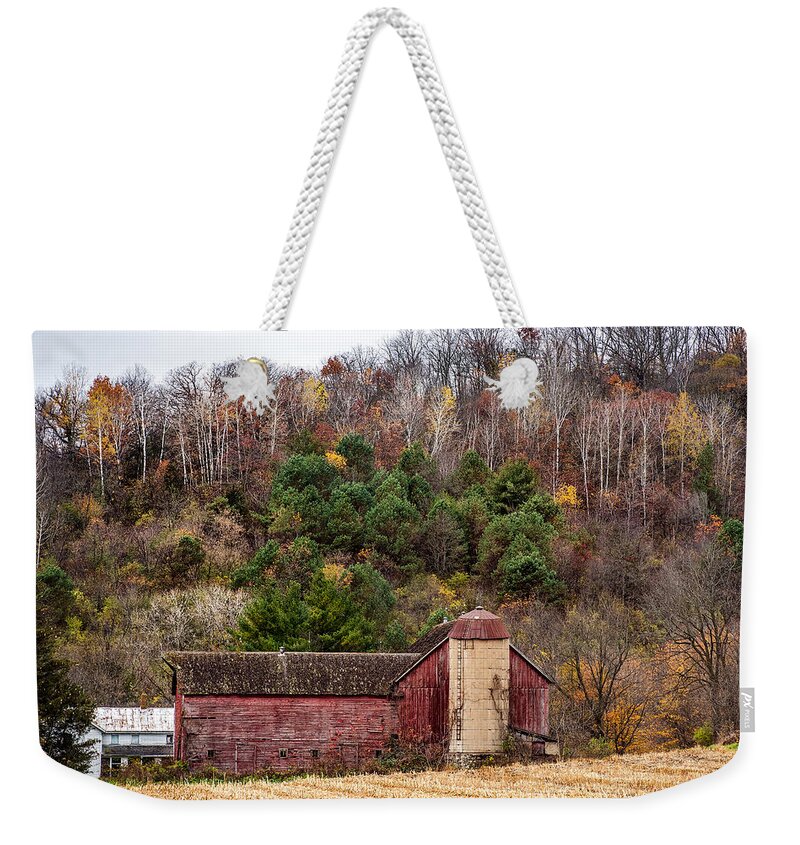 Old Barn Weekender Tote Bag featuring the photograph Fall on the Farm by Paul Freidlund