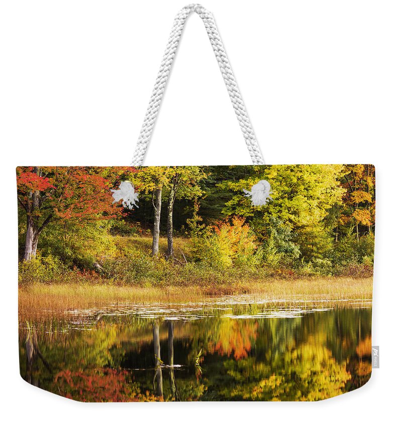 Fall Reflection Weekender Tote Bag featuring the photograph Fall Reflection by Chad Dutson