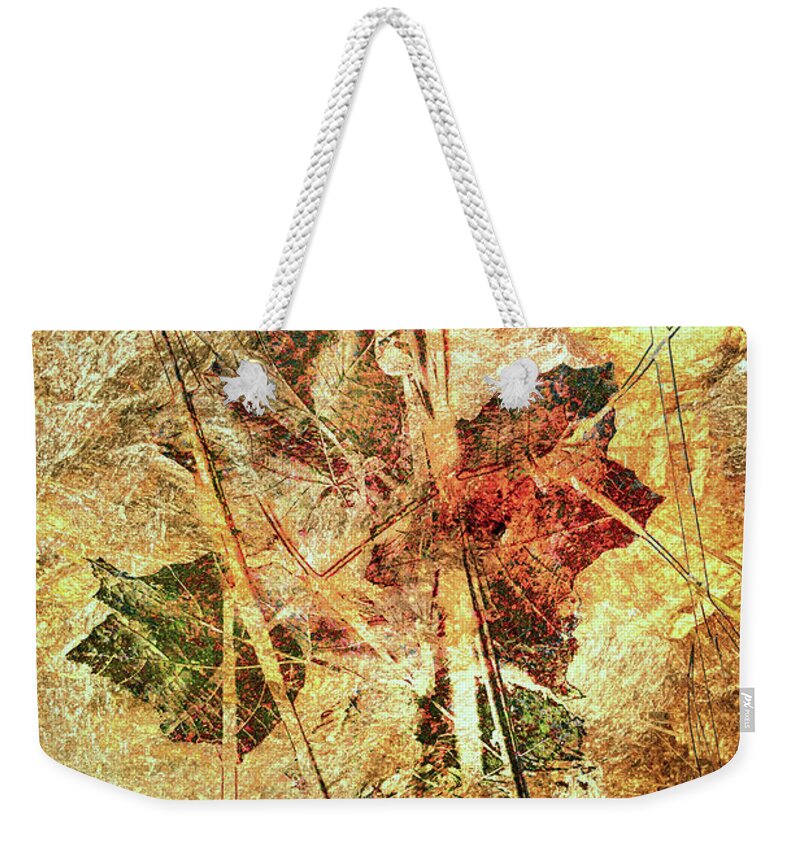 Fall Weekender Tote Bag featuring the digital art Fall Treasures by Georgianne Giese