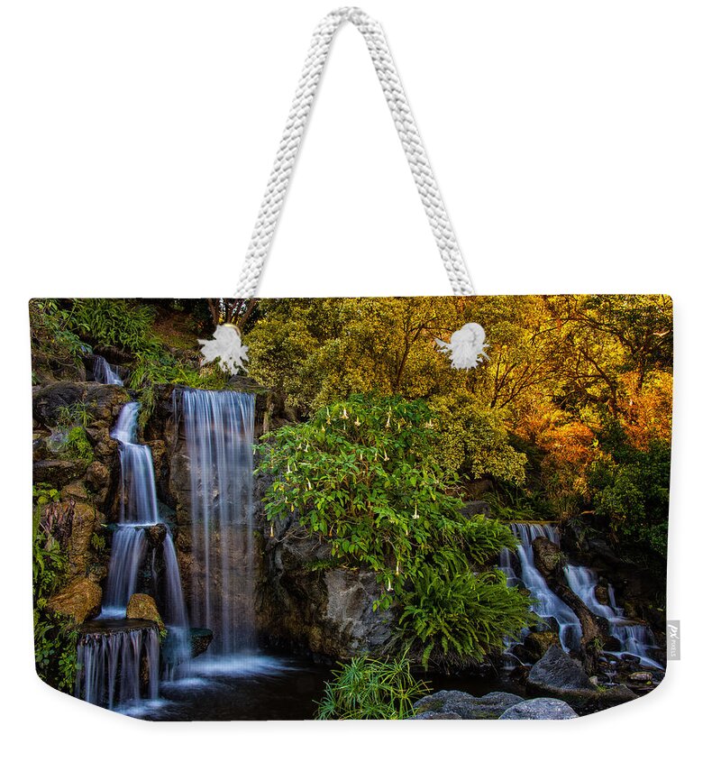Waterfall Weekender Tote Bag featuring the photograph Fall Water Fall by Harry Spitz