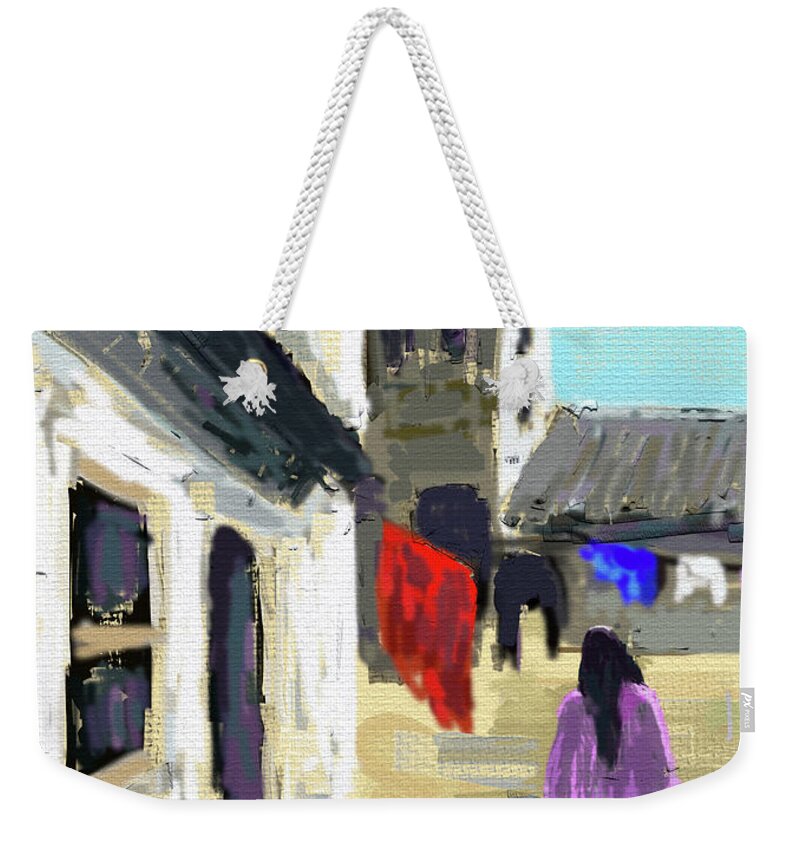 Familiar Yet Unknown Weekender Tote Bag featuring the digital art Familiar yet unknown by Uma Krishnamoorthy