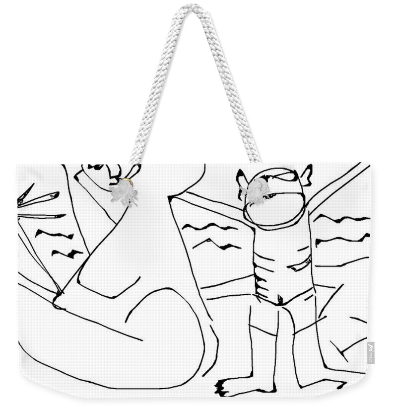  Weekender Tote Bag featuring the digital art Family Vacation by Doug Duffey