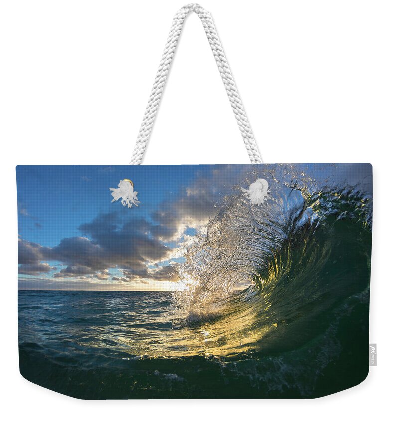Wave Weekender Tote Bag featuring the photograph Fan Dance by Sean Davey