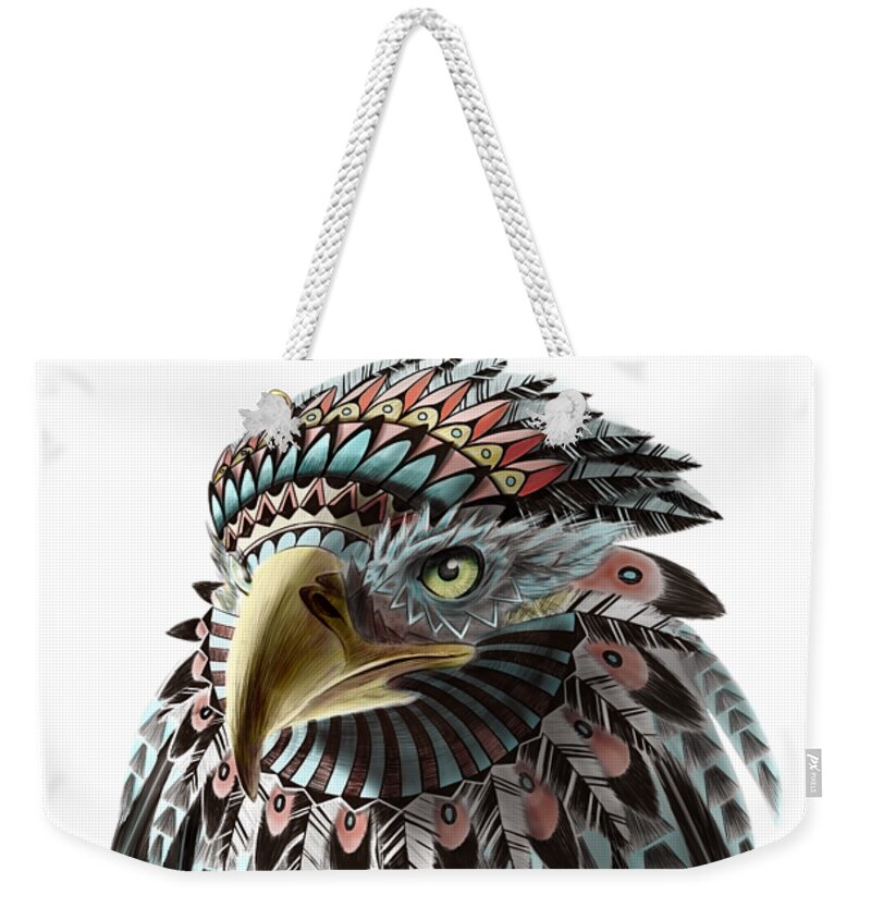 Fantasy Art Weekender Tote Bag featuring the painting Fantasy Eagle by Sassan Filsoof