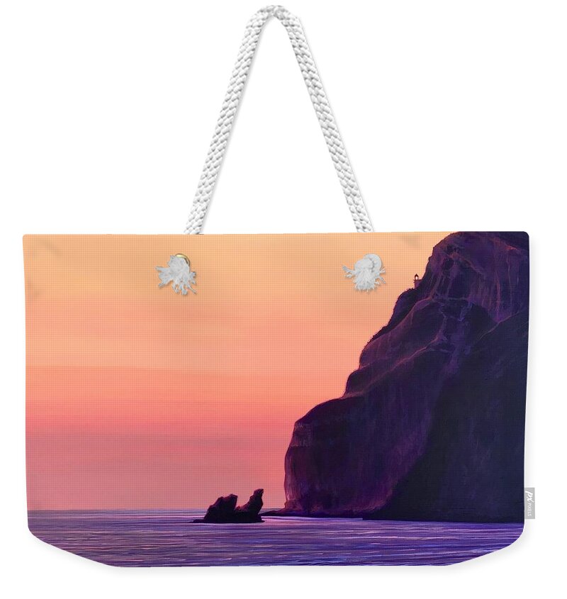 Mediterranean Weekender Tote Bag featuring the painting Farewell To Sorrento by Hunter Jay