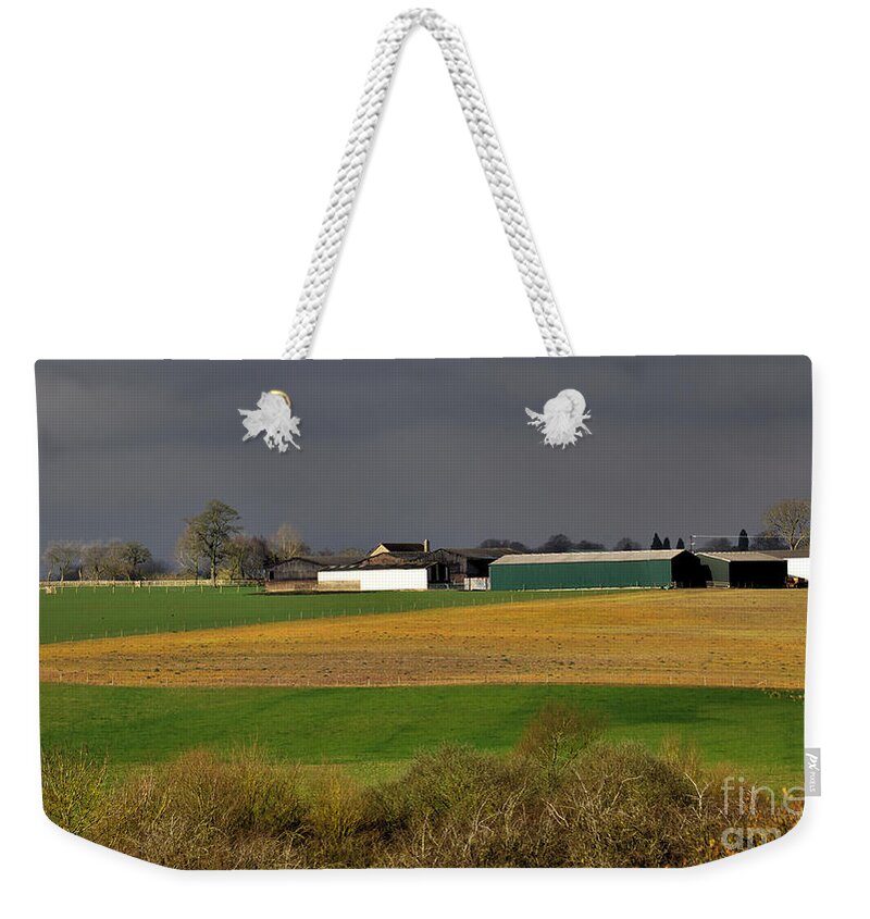Farm View Weekender Tote Bag featuring the photograph Farm View by Jeremy Hayden