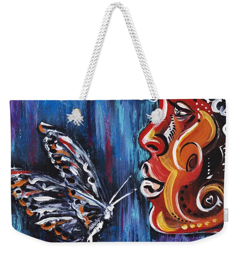 Butterfly Weekender Tote Bag featuring the photograph Fascination by Artist RiA