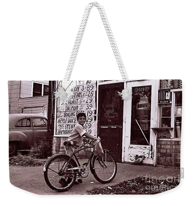 Iowa City Weekender Tote Bag featuring the photograph Fast Food 1963 by Randy Sprout