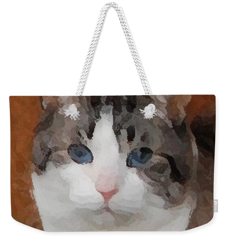 Cat Weekender Tote Bag featuring the photograph Fat Cats of Ballard 3 by Carol Eliassen