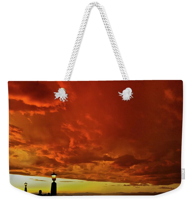 Fathers Day Weekender Tote Bag featuring the photograph Fathers Day Storm III by Albert Seger