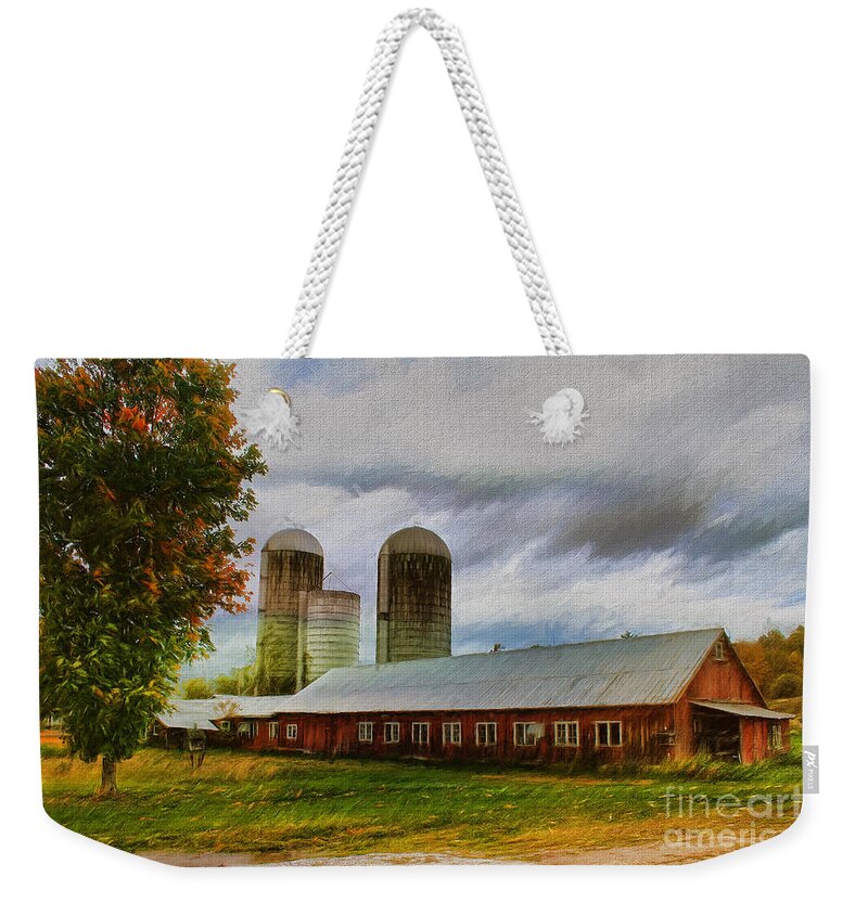 Farm Weekender Tote Bag featuring the photograph Fay Farm by Deborah Benoit