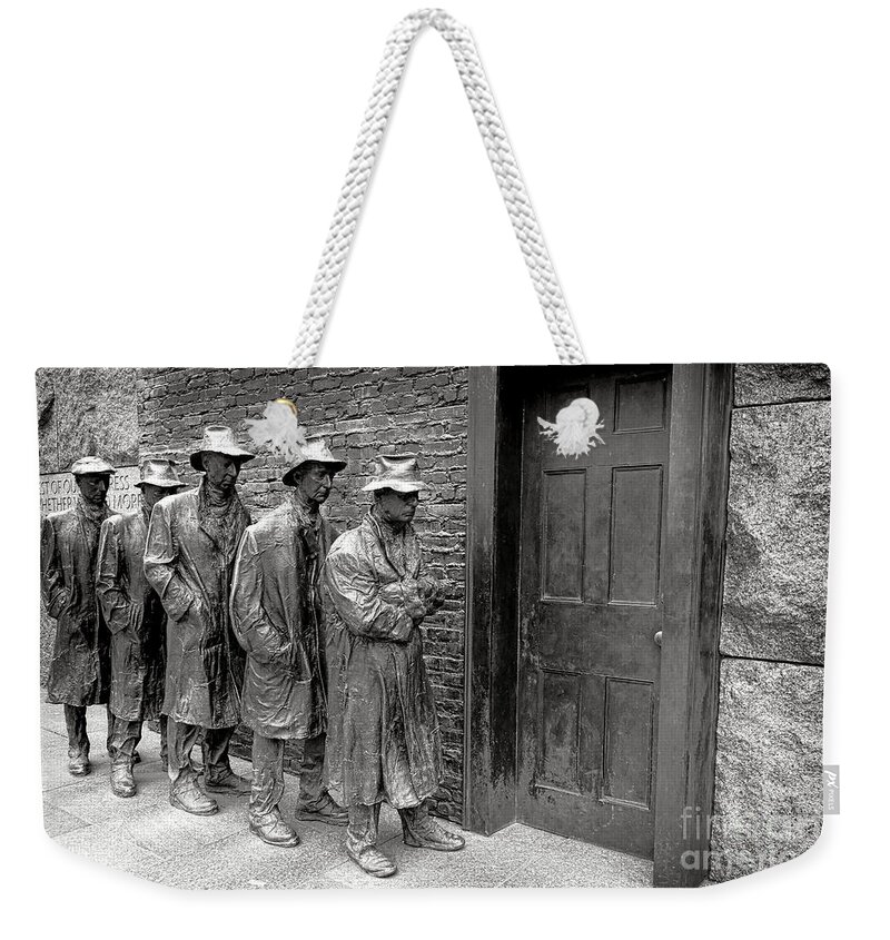 Fdr Weekender Tote Bag featuring the photograph FDR Memorial Breadline by Olivier Le Queinec