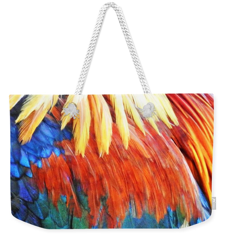 Feathers Weekender Tote Bag featuring the photograph Feather Paint by Jan Gelders
