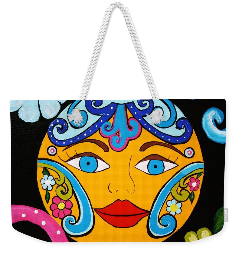 Talavera Sun Weekender Tote Bag featuring the painting Feeling Groovy by Melinda Etzold