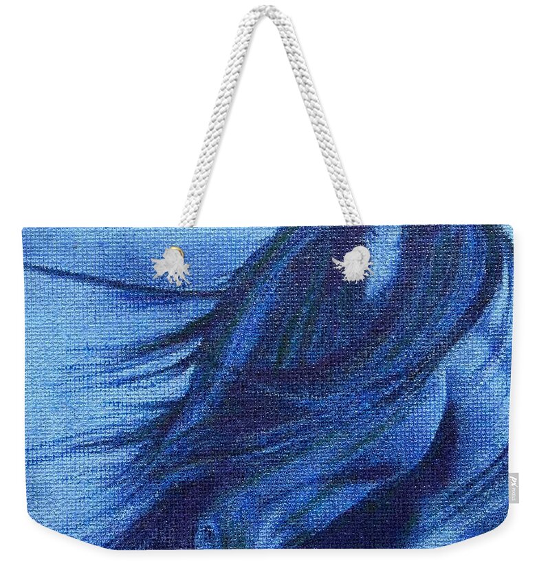 Horse Weekender Tote Bag featuring the painting Feeling the Wind by Cara Frafjord