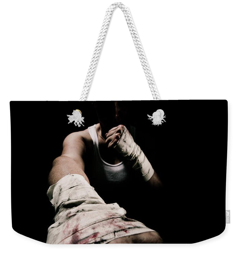Boxing Weekender Tote Bag featuring the photograph Female Toughness by Scott Sawyer