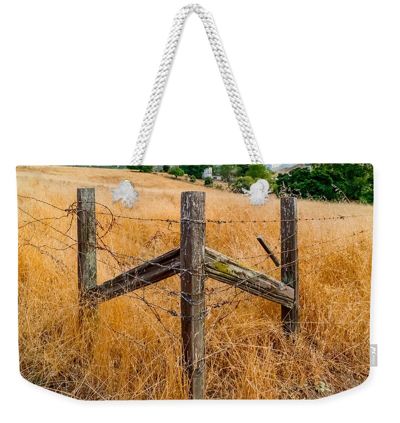 Fences Weekender Tote Bag featuring the photograph Fenced In by Derek Dean