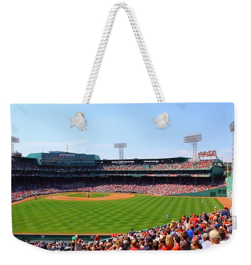Fenway Park Weekender Tote Bag featuring the photograph Fenway by Jeff Heimlich