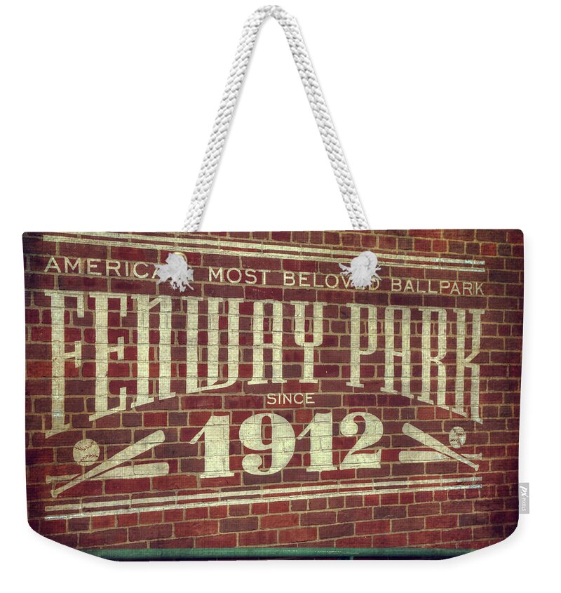 Boston Red Sox Weekender Tote Bag featuring the photograph Fenway Park 1912 - Boston Red Sox by Joann Vitali