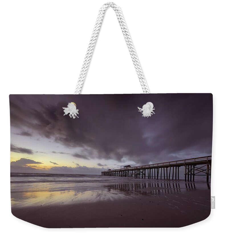 Big Talbot Island Weekender Tote Bag featuring the photograph Fernandina Beach Pier by Peter Lakomy