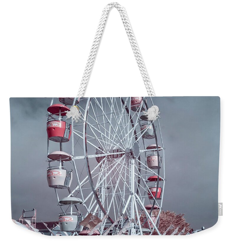 Ferris Wheel Weekender Tote Bag featuring the photograph Ferris Wheel in Morning by Greg Nyquist