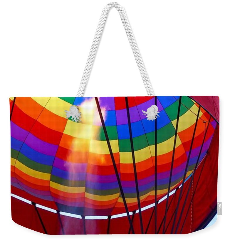  Weekender Tote Bag featuring the photograph Fiery by Kendall McKernon
