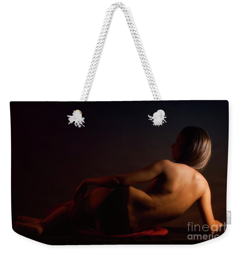 Seductive Weekender Tote Bag featuring the photograph Figure of Lady by Kiran Joshi