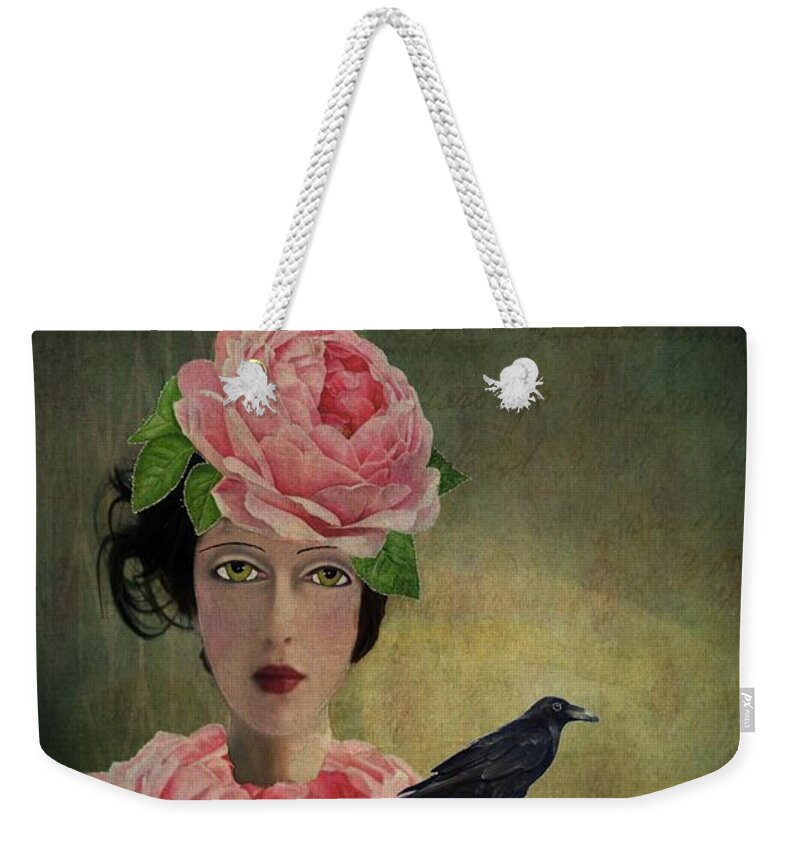 Rose Weekender Tote Bag featuring the digital art Finding Her Way by Lisa Noneman