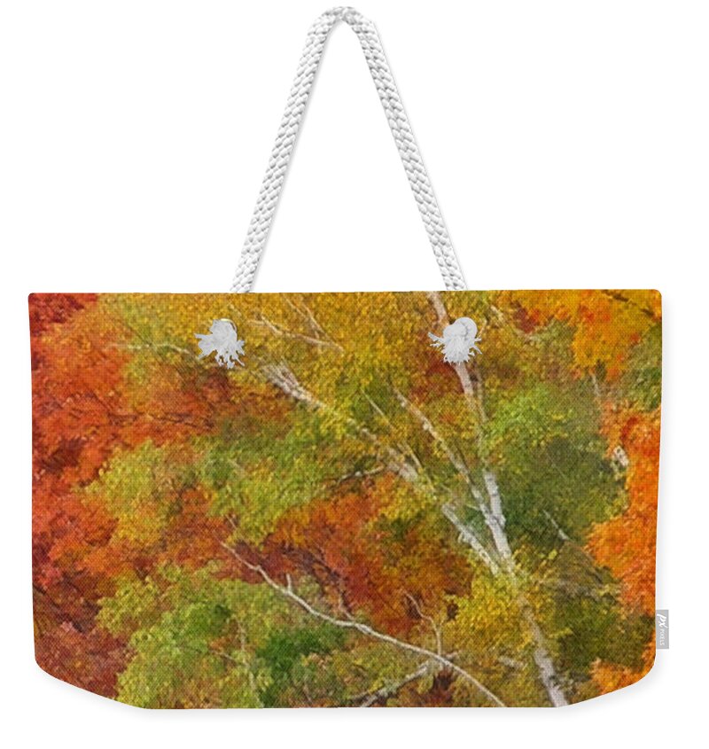 Fall Weekender Tote Bag featuring the photograph Fingers of Fall by Carol Randall